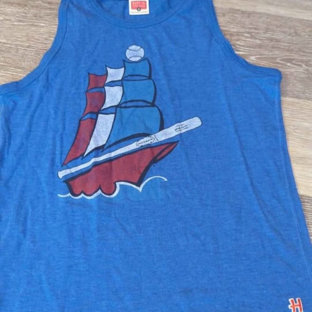HOMAGE Columbus Clippers Retro Logo Men's Navy Blue Tank Top‎ - small